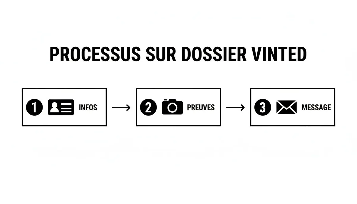 Schéma en trois étapes : informations, preuves, message