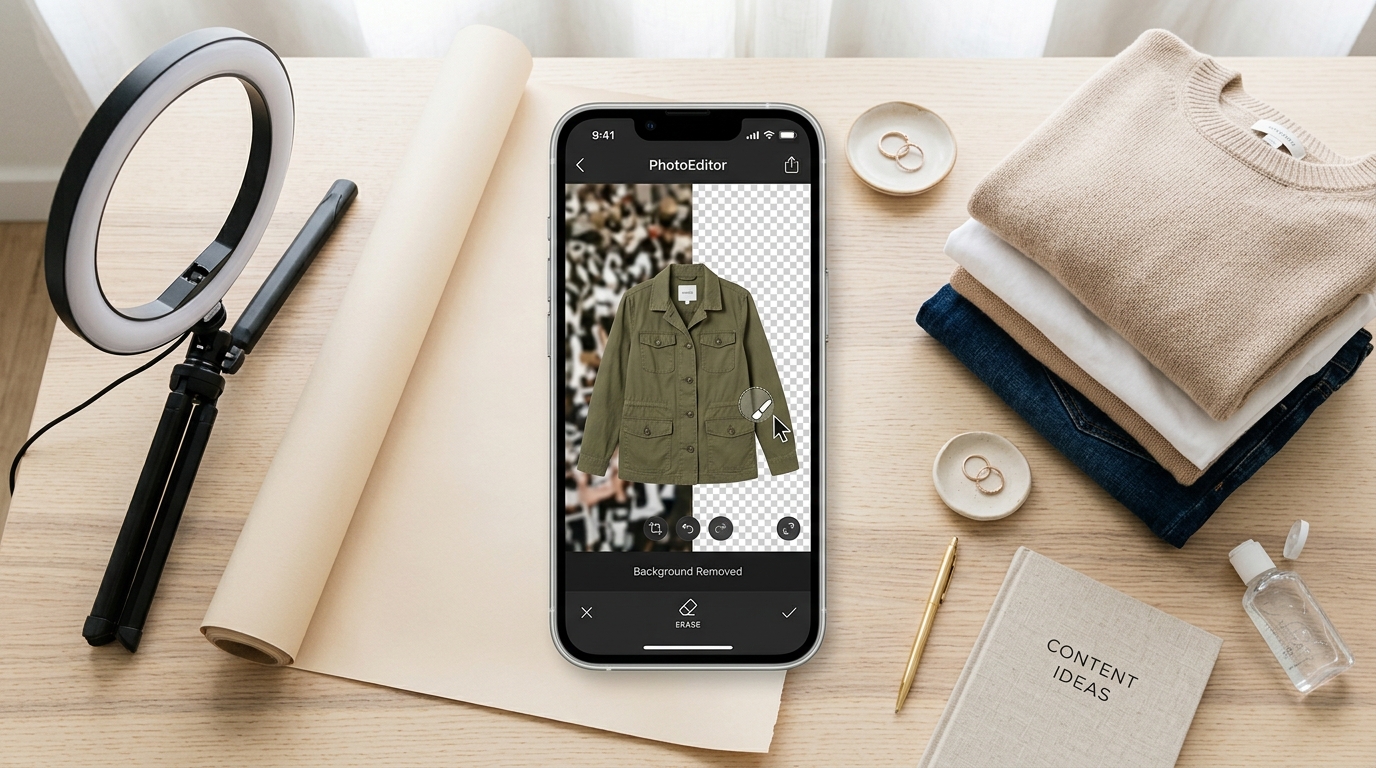 Outils de retouche photo pour Vinted