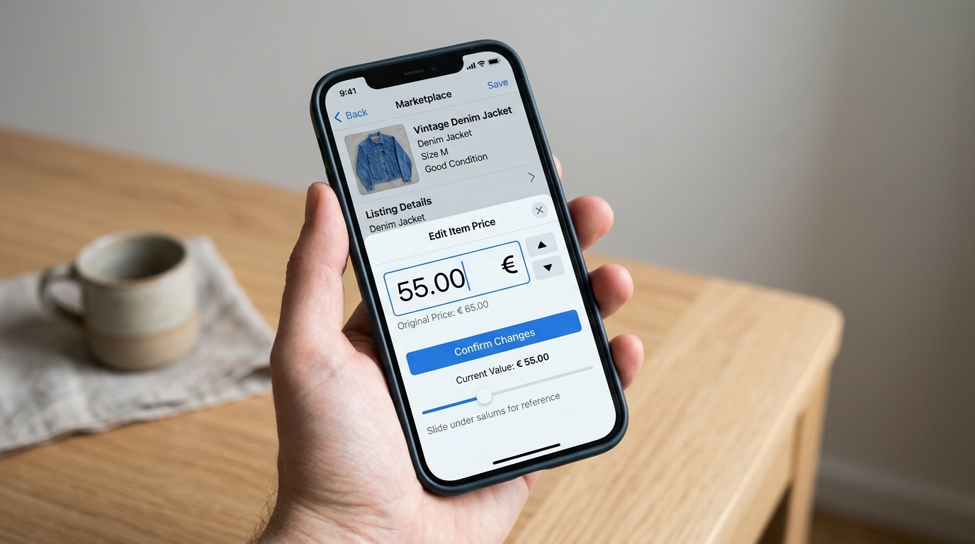 Wie ändert man den Preis eines Artikels auf Vinted?