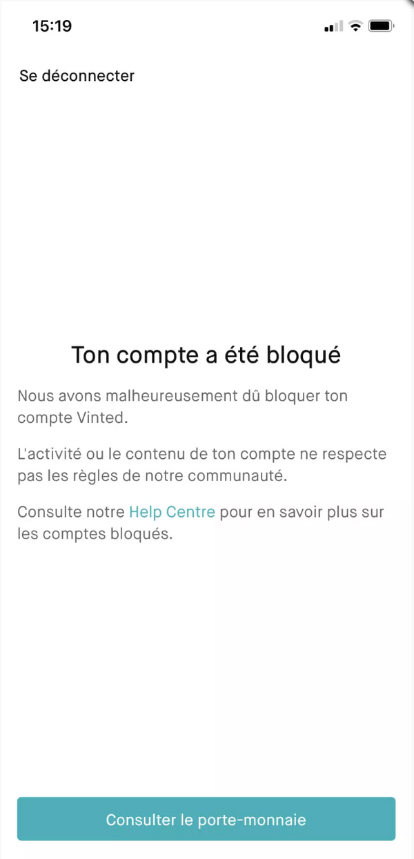 comment supprimer mon compte vinted bloque